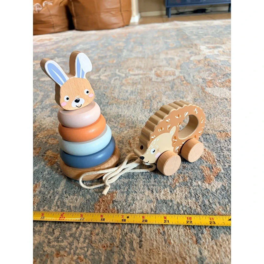 Speedy Monkey 'My‎ First Toy Box' Bunny Stacker & Hedgehog Pull Toy Baby Toy Set